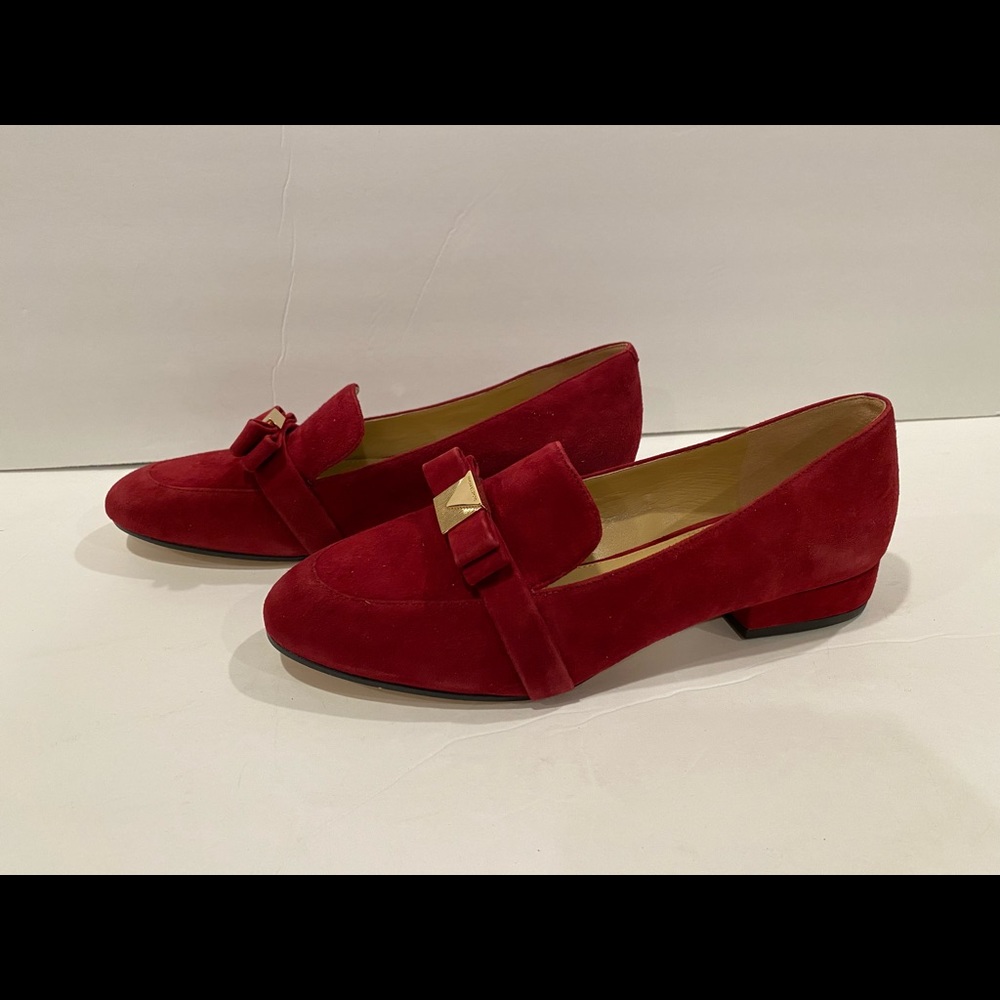 Michael Kors Caroline loafers suede maroon 7 - Picture 1 of 12